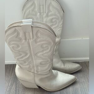 Steve Madden Ivory Cowgirl Boots